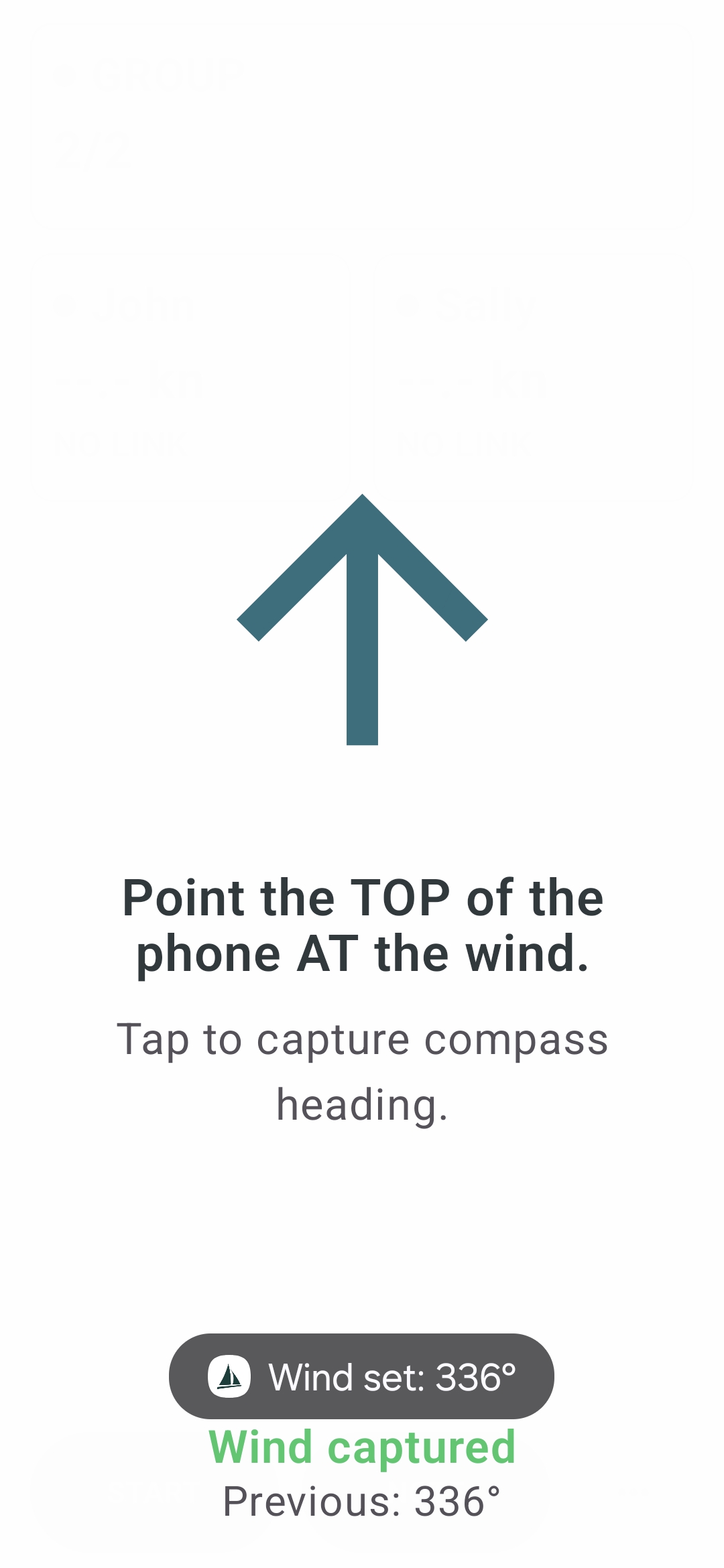 Setting wind direction